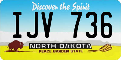 ND license plate IJV736