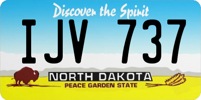 ND license plate IJV737