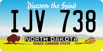 ND license plate IJV738