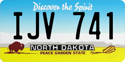 ND license plate IJV741
