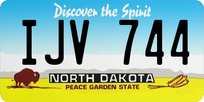 ND license plate IJV744