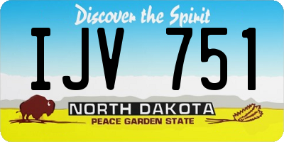 ND license plate IJV751