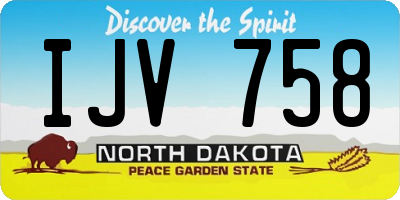 ND license plate IJV758