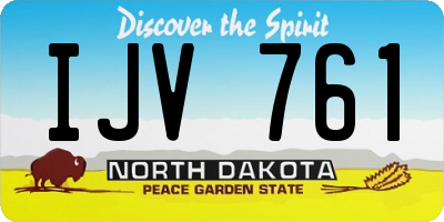 ND license plate IJV761