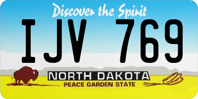 ND license plate IJV769