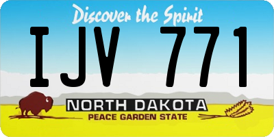 ND license plate IJV771