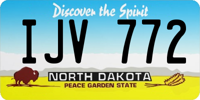 ND license plate IJV772