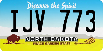ND license plate IJV773