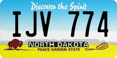 ND license plate IJV774