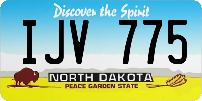 ND license plate IJV775
