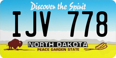 ND license plate IJV778