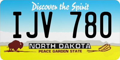 ND license plate IJV780