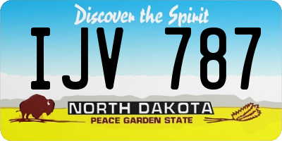 ND license plate IJV787