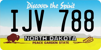 ND license plate IJV788