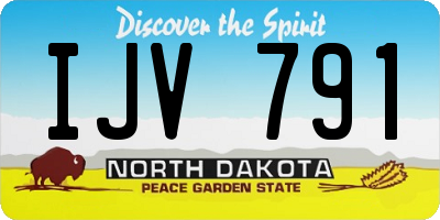 ND license plate IJV791