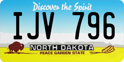 ND license plate IJV796
