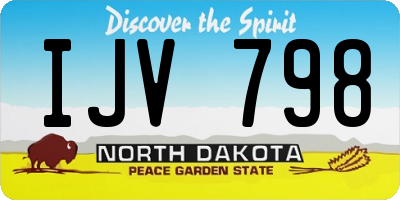ND license plate IJV798
