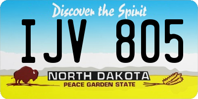 ND license plate IJV805