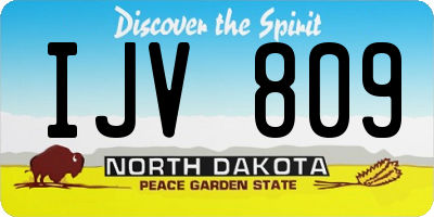 ND license plate IJV809