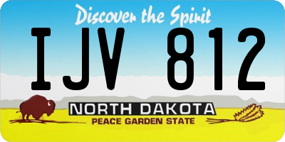 ND license plate IJV812