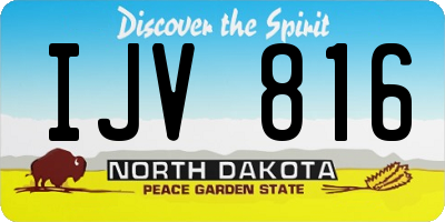 ND license plate IJV816