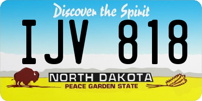 ND license plate IJV818