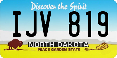 ND license plate IJV819