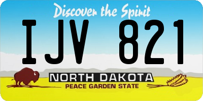 ND license plate IJV821