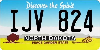 ND license plate IJV824