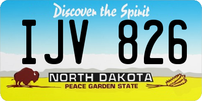 ND license plate IJV826