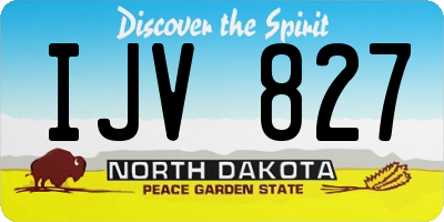 ND license plate IJV827