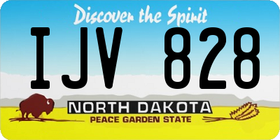 ND license plate IJV828