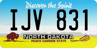 ND license plate IJV831