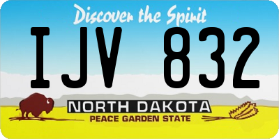 ND license plate IJV832