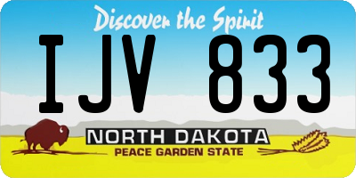 ND license plate IJV833