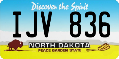 ND license plate IJV836