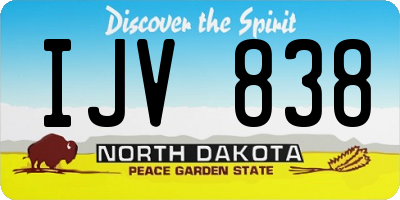 ND license plate IJV838