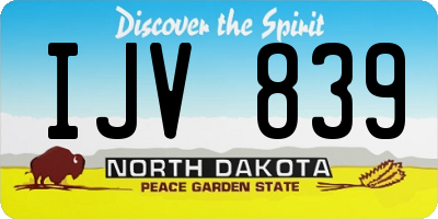 ND license plate IJV839