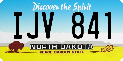 ND license plate IJV841