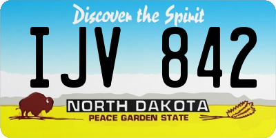ND license plate IJV842