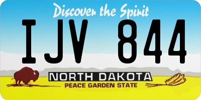 ND license plate IJV844