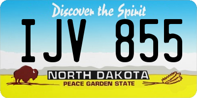 ND license plate IJV855