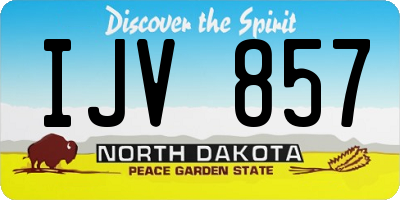 ND license plate IJV857