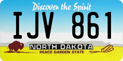 ND license plate IJV861