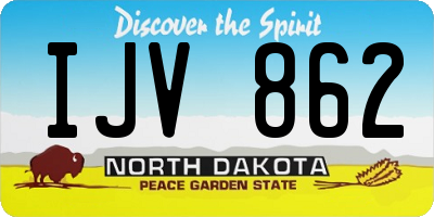 ND license plate IJV862