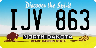 ND license plate IJV863