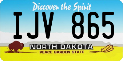 ND license plate IJV865