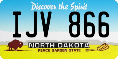 ND license plate IJV866