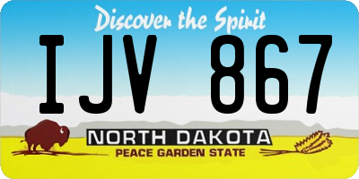 ND license plate IJV867
