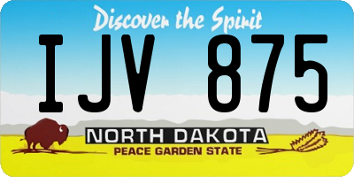 ND license plate IJV875